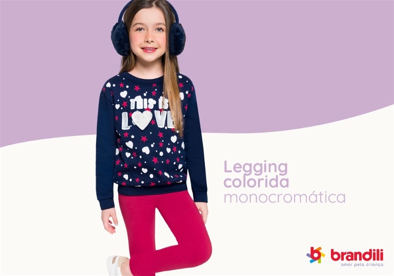 legging infantil colorida